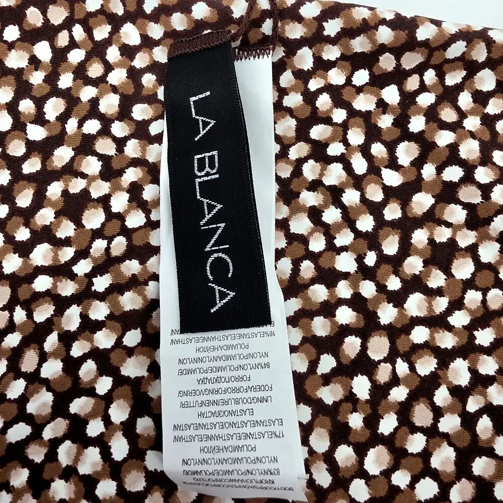 NWOT La Blanca Animal Print Reversible Fierce Lines Hipster Bikini Bottoms Sz 14